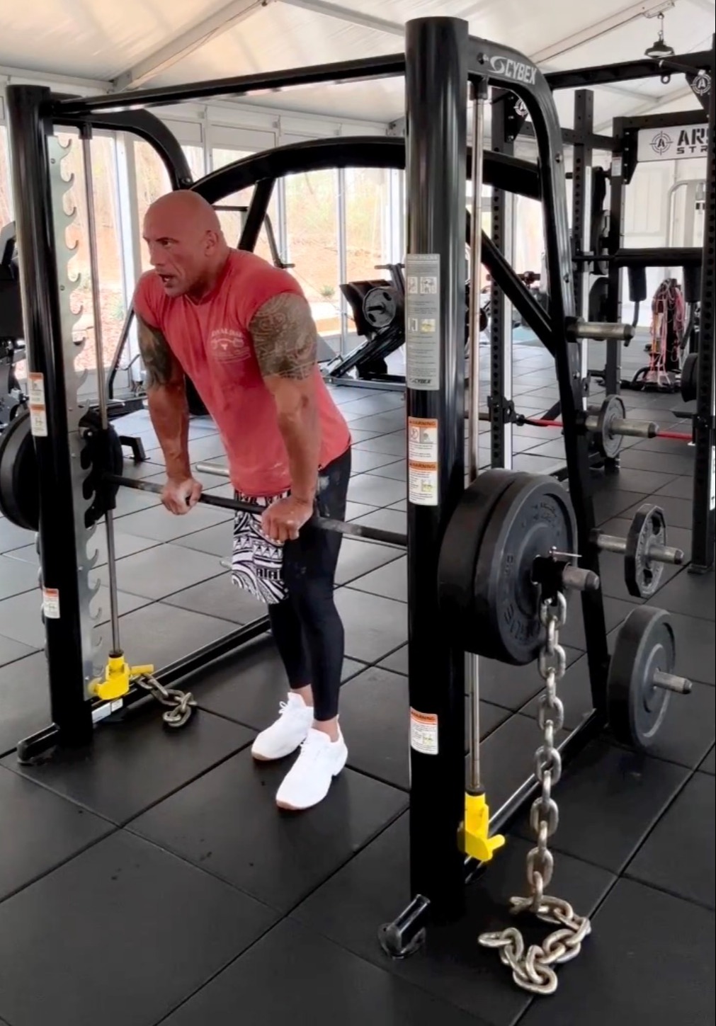 Bodybuilder Victor Martinez says Dwayne Johnson can't afford to get injured so he trains carefully and precisely
