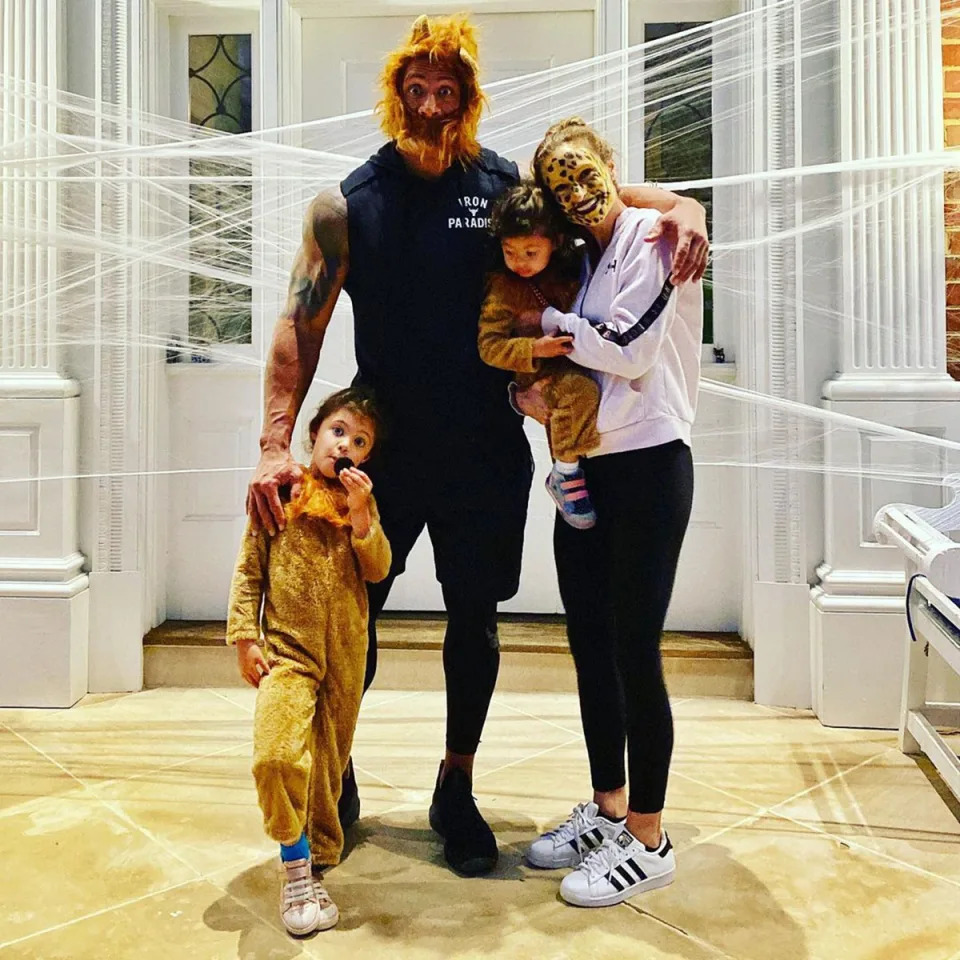 The singer-songwriter and the action star took their little ones trick-or-treating for Halloween 2020 in matching The Lion King and The Lion Guard costumes.