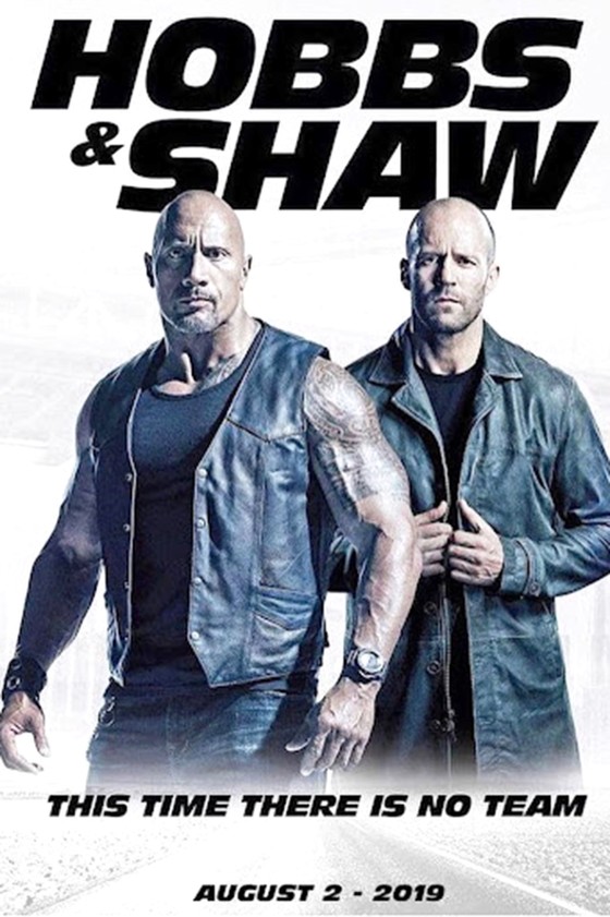 Hobb and Shaw movie poster produced by The Rock