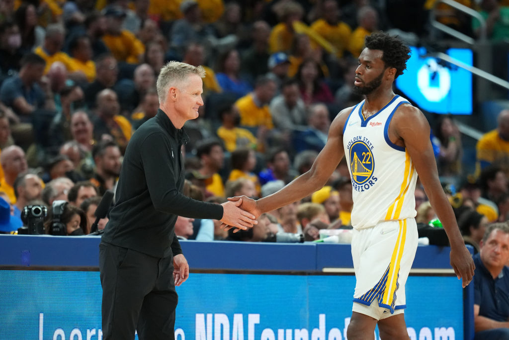 Steve Kerr supporting Andrew Wiggins during personal absence