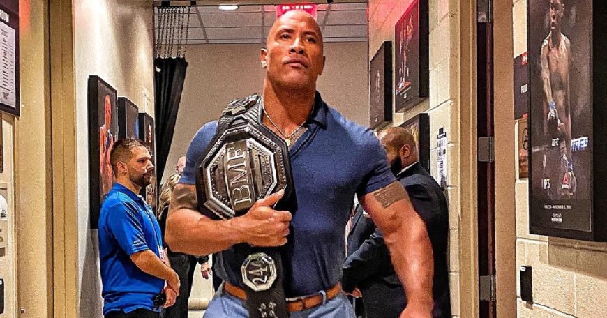 Dwayne Johnson Gets His Own BMF Belt Just In Time To See Jorge Masvidal Get  Title Shot At UFC 251 | MiddleEasy