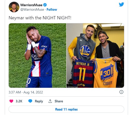 Neymar Jr Imitates NBA Star Stephen Curry With This Iconic Celebration